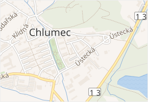 Ladova v obci Chlumec - mapa ulice