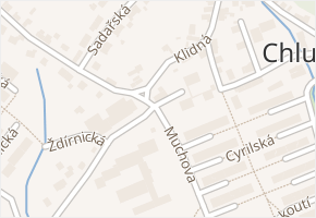 Muchova v obci Chlumec - mapa ulice