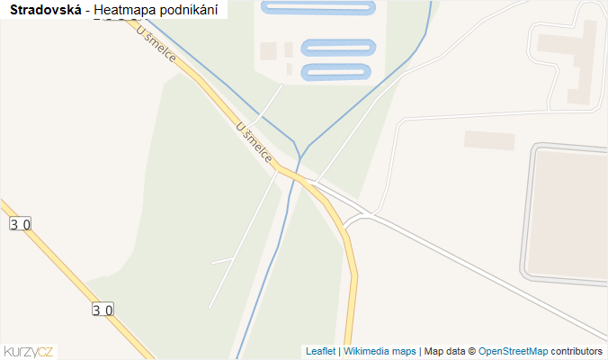 Mapa Stradovská - Firmy v ulici.