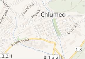 Svatoplukova v obci Chlumec - mapa ulice