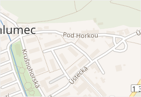 Tuchomyšlská v obci Chlumec - mapa ulice