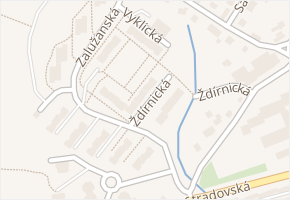 Ždírnická v obci Chlumec - mapa ulice