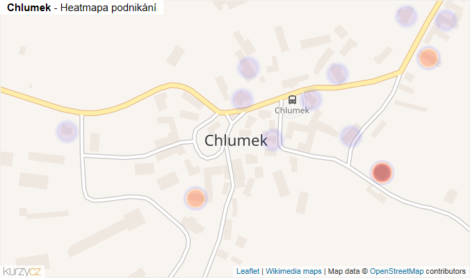 Mapa Chlumek - Firmy v části obce.