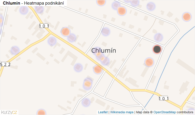 Mapa Chlumín - Firmy v části obce.
