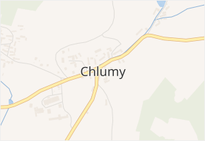 Chlumy v obci Chlumy - mapa části obce