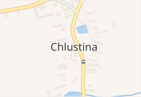 Chlustina v obci Chlustina - mapa části obce