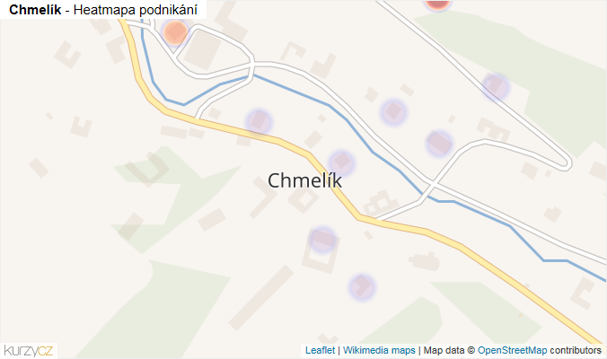 Mapa Chmelík - Firmy v části obce.