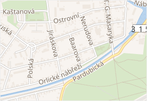 Baarova v obci Choceň - mapa ulice