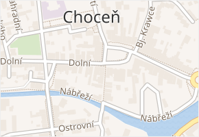 Dolní v obci Choceň - mapa ulice