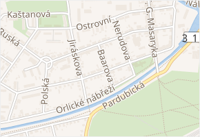 Dr. E. Beneše v obci Choceň - mapa ulice