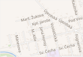 Fibichova v obci Choceň - mapa ulice
