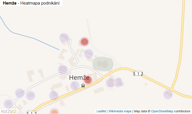 Mapa Hemže - Firmy v části obce.