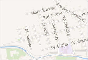 M. Alše v obci Choceň - mapa ulice