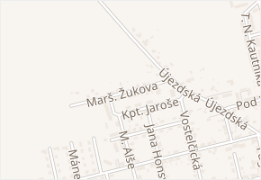 Marš. Žukova v obci Choceň - mapa ulice
