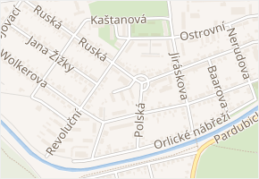 náměstí Svobody v obci Choceň - mapa ulice