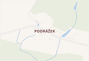 Podrážek v obci Choceň - mapa části obce