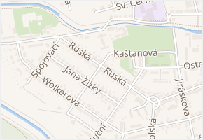 Ruská v obci Choceň - mapa ulice