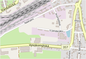 U Janderáku v obci Choceň - mapa ulice