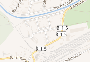 Vrchlického v obci Choceň - mapa ulice