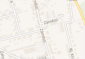 Záměstí v obci Choceň - mapa ulice