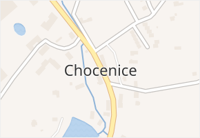 Chocenice v obci Chocenice - mapa části obce