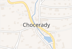 Chocerady v obci Chocerady - mapa části obce