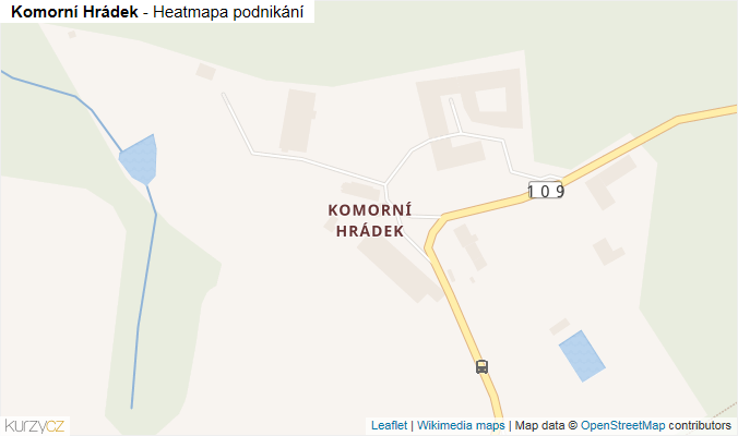 Mapa Komorní Hrádek - Firmy v části obce.