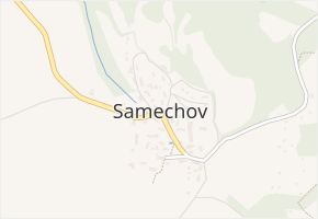 Samechov v obci Chocerady - mapa části obce