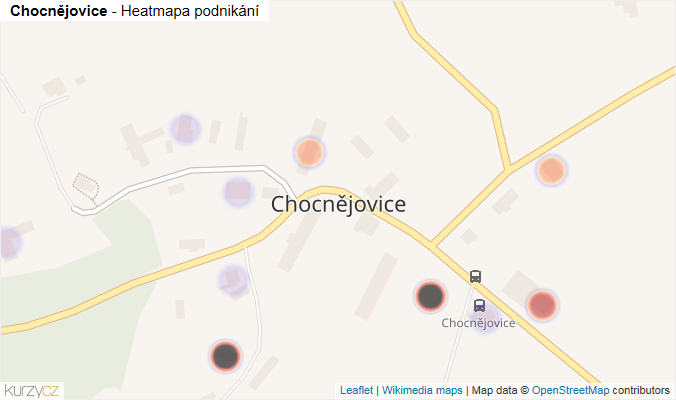 Mapa Chocnějovice - Firmy v části obce.
