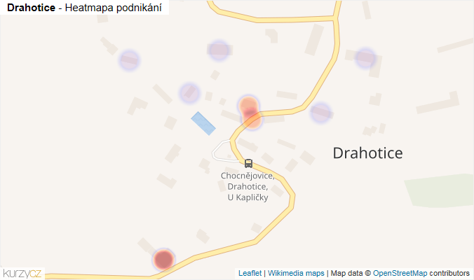 Mapa Drahotice - Firmy v části obce.