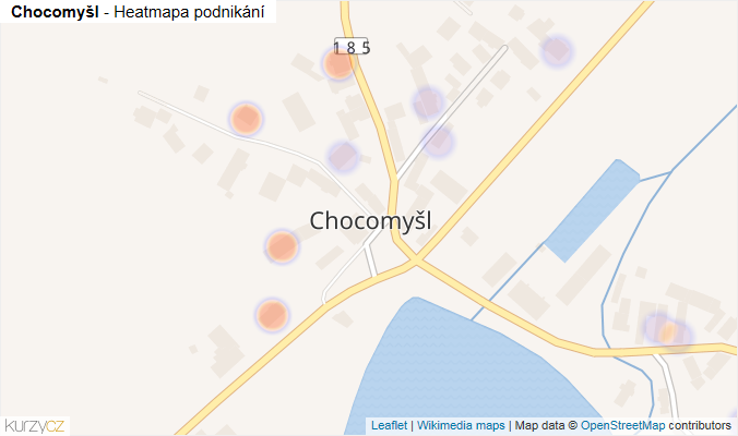 Mapa Chocomyšl - Firmy v části obce.