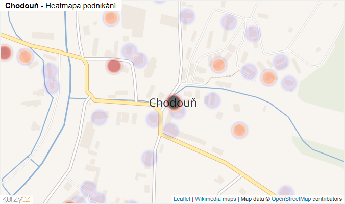 Mapa Chodouň - Firmy v části obce.