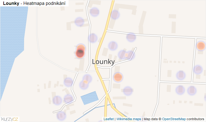 Mapa Lounky - Firmy v části obce.