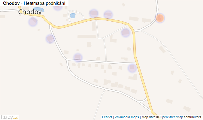 Mapa Chodov - Firmy v části obce.