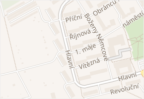 1. máje v obci Chodov - mapa ulice
