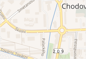 Palackého v obci Chodov - mapa ulice