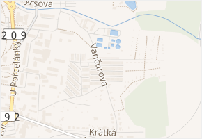 Vančurova v obci Chodov - mapa ulice