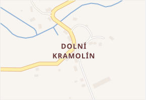 Dolní Kramolín v obci Chodová Planá - mapa části obce