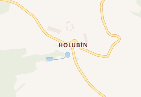 Holubín v obci Chodová Planá - mapa části obce