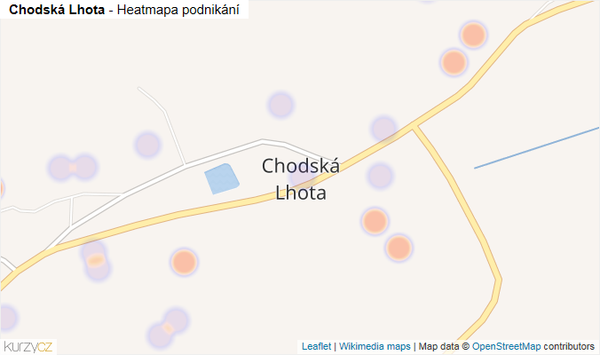Mapa Chodská Lhota - Firmy v části obce.