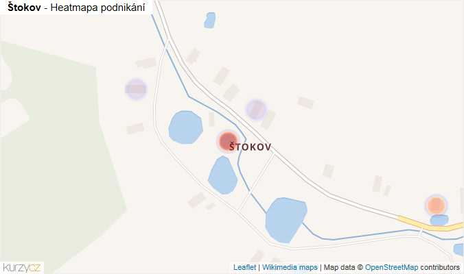 Mapa Štokov - Firmy v části obce.