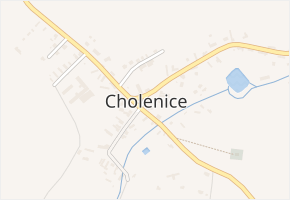 Cholenice v obci Cholenice - mapa části obce