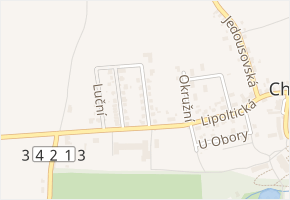 Hellichova v obci Choltice - mapa ulice