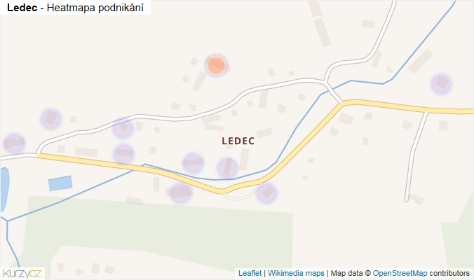 Mapa Ledec - Firmy v části obce.