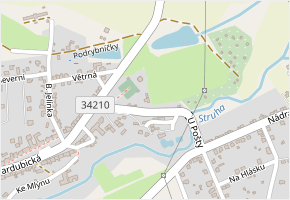 Na Kopaninách v obci Choltice - mapa ulice