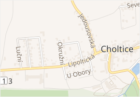 Okružní v obci Choltice - mapa ulice