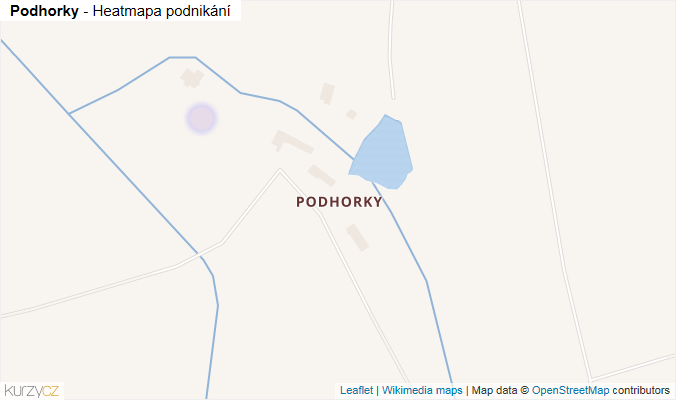 Mapa Podhorky - Firmy v části obce.