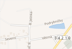 Podrybníčky v obci Choltice - mapa ulice