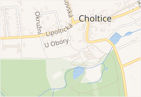 U Obory v obci Choltice - mapa ulice