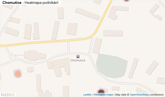 Mapa Chomutice - Firmy v obci.